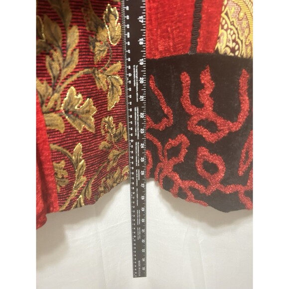 Julia Kim Womens Large Artsy Block Patchwork Rayon Jacket - Picture 4 of 13